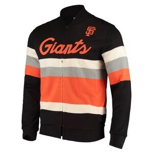 San Francisco Giants Mitchell & Ness Front Stripe Full-Zip Sweater SZ XS